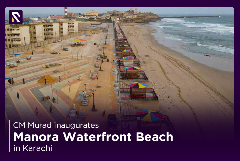 CM Murad inaugurates ‘Manora Waterfront Beach’ in Karachi