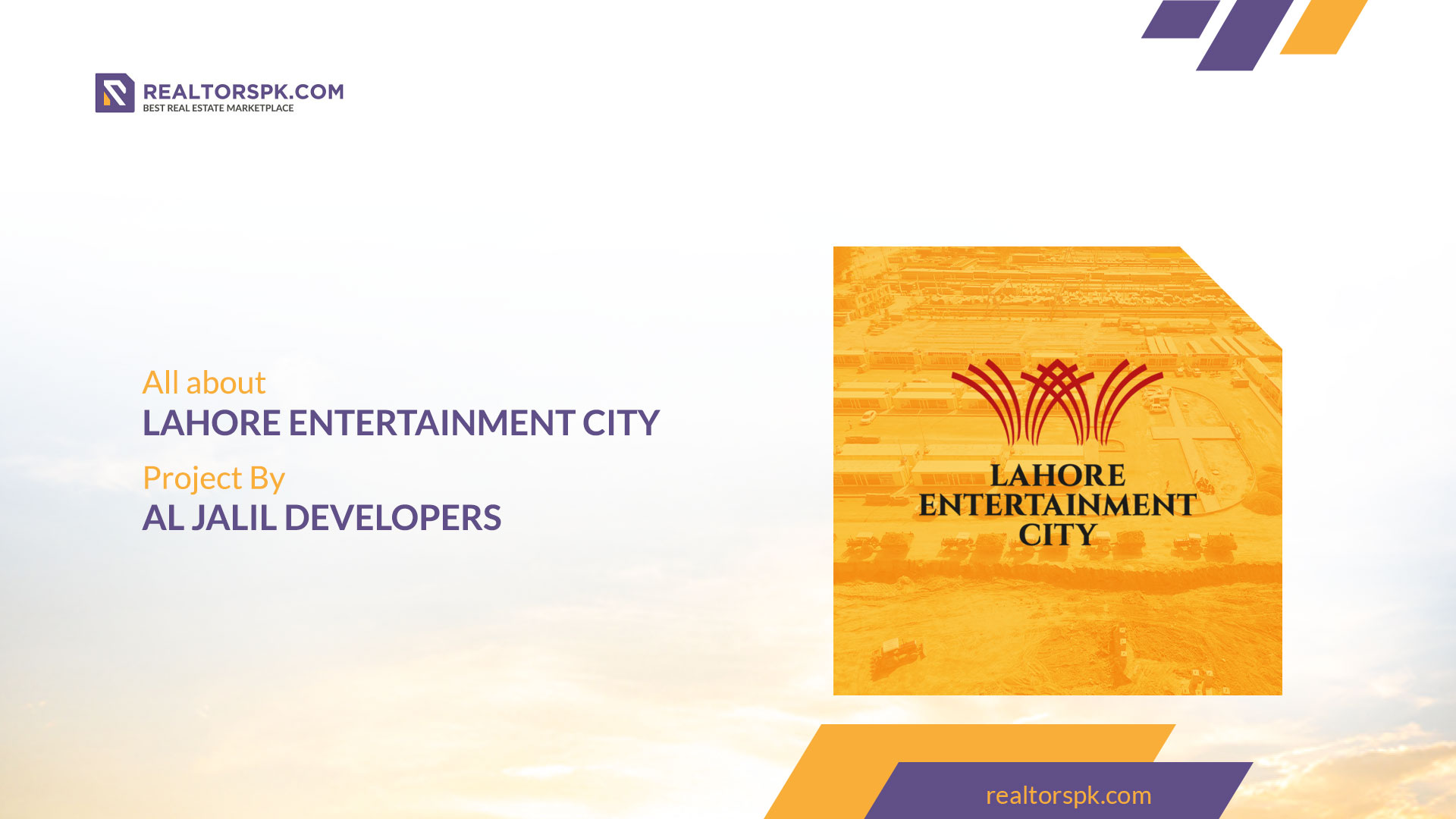 Lahore Entertainment City loaction and payment plan-realtorspk